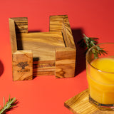 Square coaster set of 6 "Le Carré"