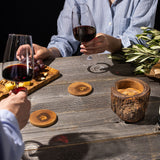 Rustic coasters set of 6 "The Bavarian Coaster