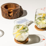 Rustic coasters set of 6 "The Bavarian Coaster